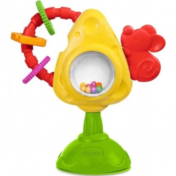 Игрушка для стульчика CHICCO Мышка с сыром и крекерами 6+ Игрушка для стульчика CHICCO Мышка с сыром и крекерами 6+