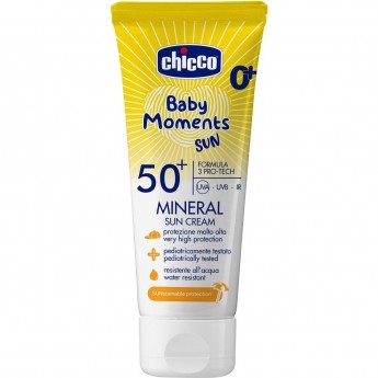 Крем солнцезащитный CHICCO SOLARE MINERAL SPF50+ минеральный 75мл