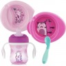 Набор детской посуды CHICCO 6м+, розовый (4 шт) 00016200110000