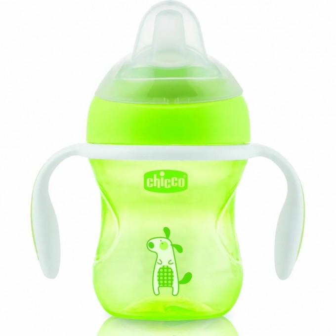 Поильник CHICCO TRANSITION CUP 4м+ зеленый 00006911310180