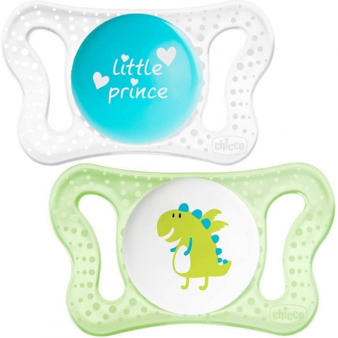 Пустышка CHICCO MICRO для принца, силиконовая., 0-2 мес., 2 шт. 310210171
