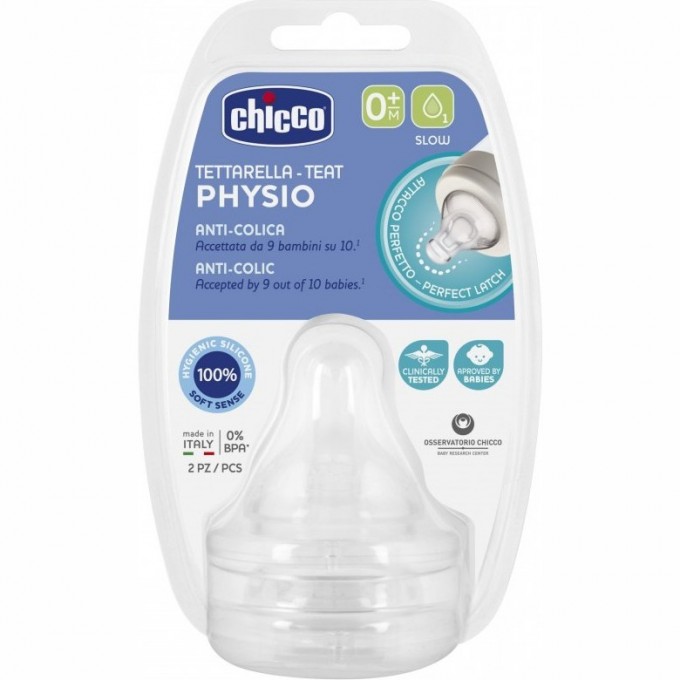 Соска силиконовая CHICCO PERFECT 5 2шт белый 00020311000000