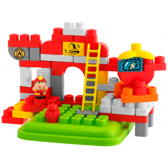 Строительные блоки CHICCO 3-в-1 «Пожарная станция» (70 шт), Красный Строительные блоки CHICCO 3-в-1 «Пожарная станция» (70 шт), Красный