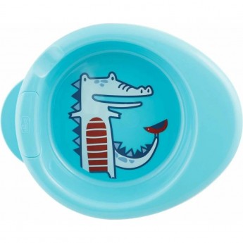 Тарелка CHICCO STAY WARM 6м+ голубая