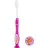 Зубная щетка детская для чистки зубов CHICCO (розовая/фиолетовая), 3-6 лет 9079100000